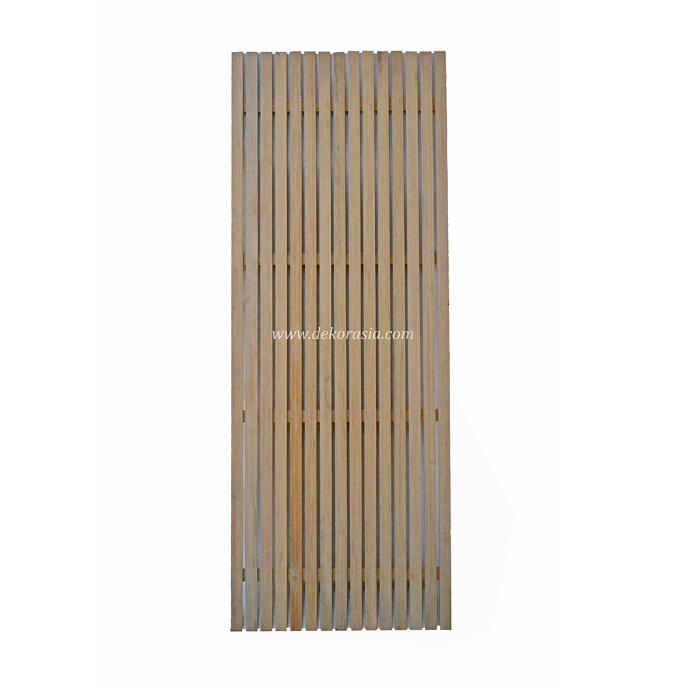 Vertical / Horizontal Meranti (Shorea Laevis) Wood Screen, Wood Panels Wooden Screen with 5 Horizont
